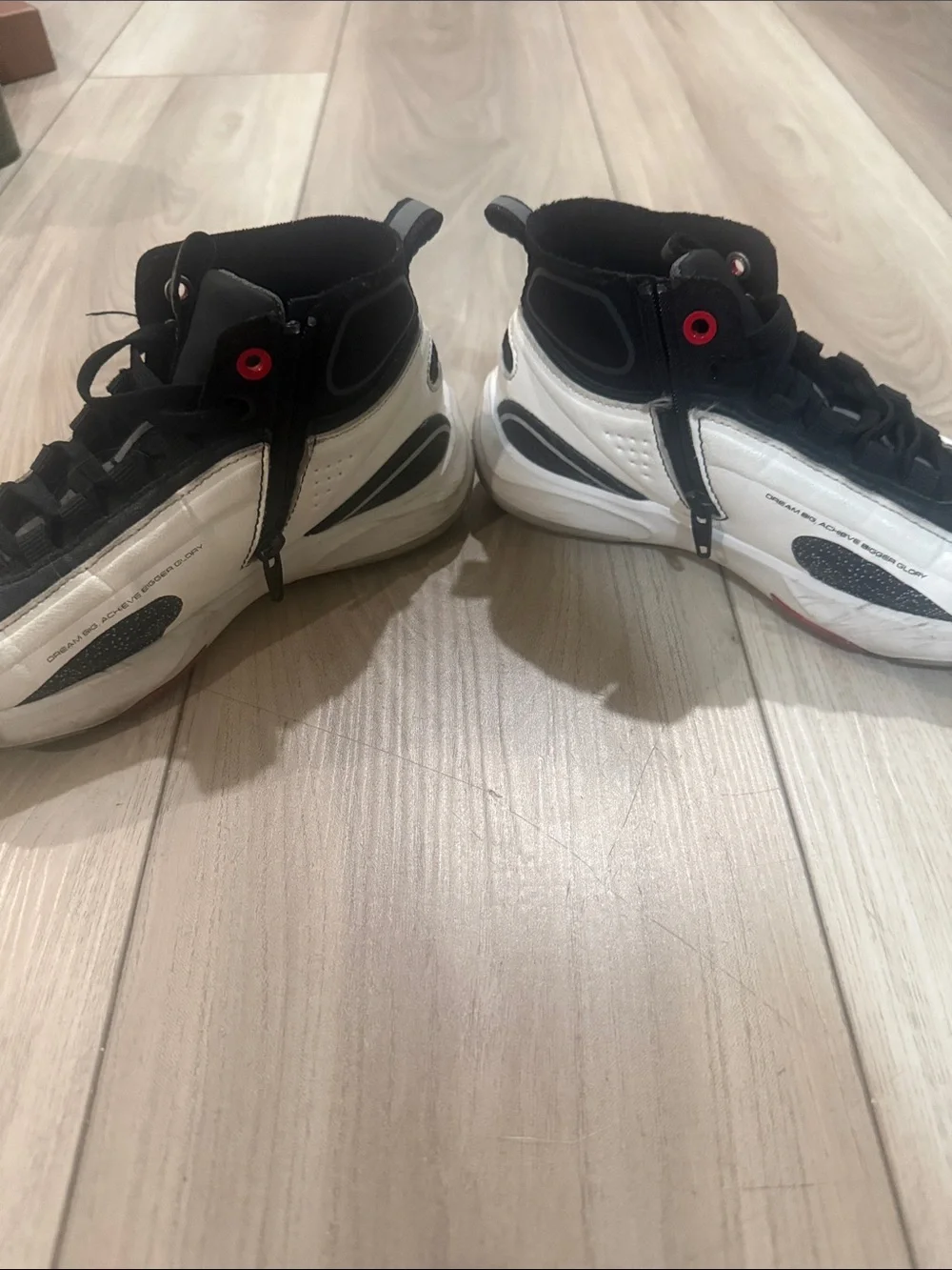 Zara Black and White Kids High-Top Sneakers